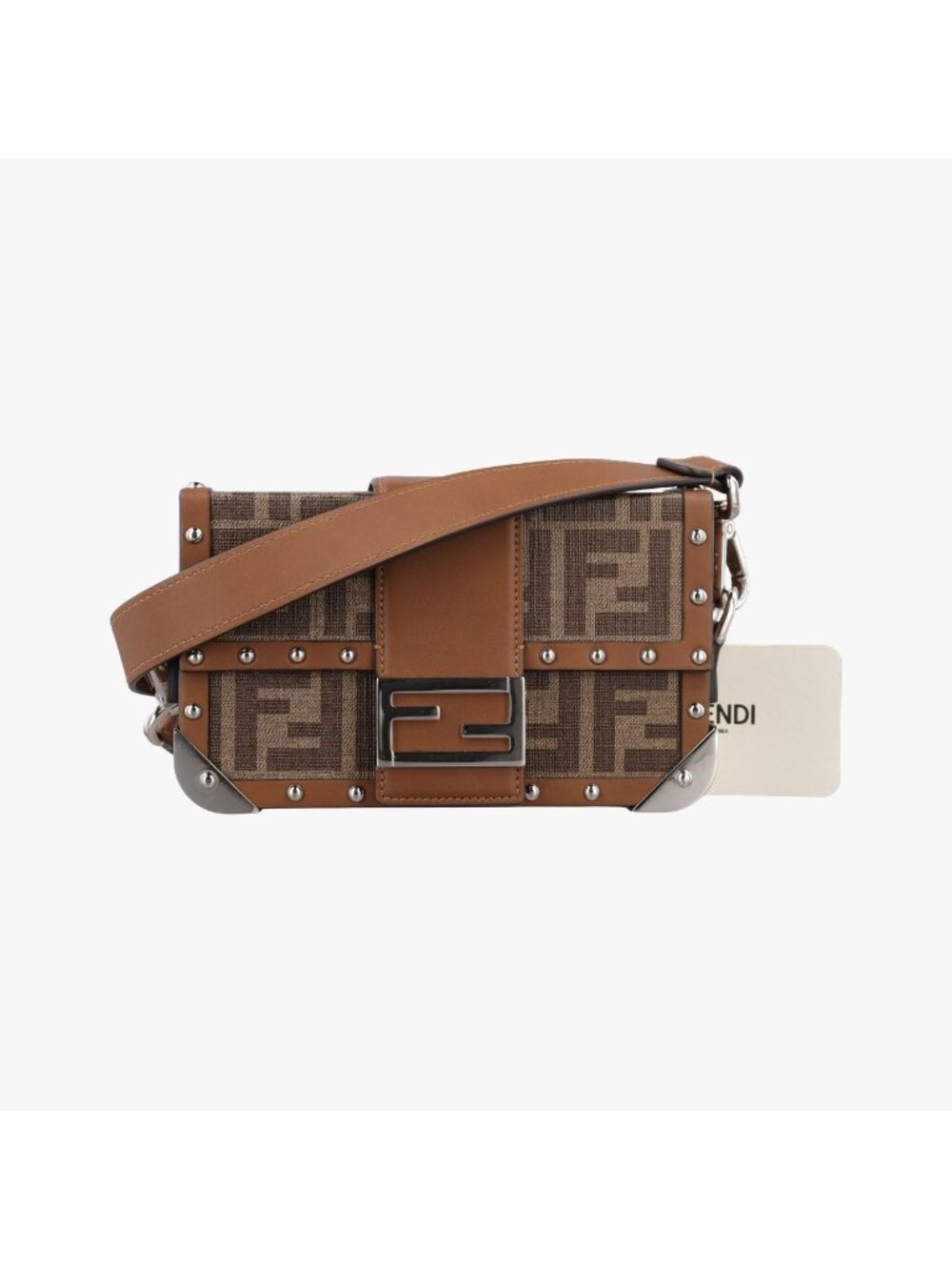 Fendi Zucca Trunk Brown Leather